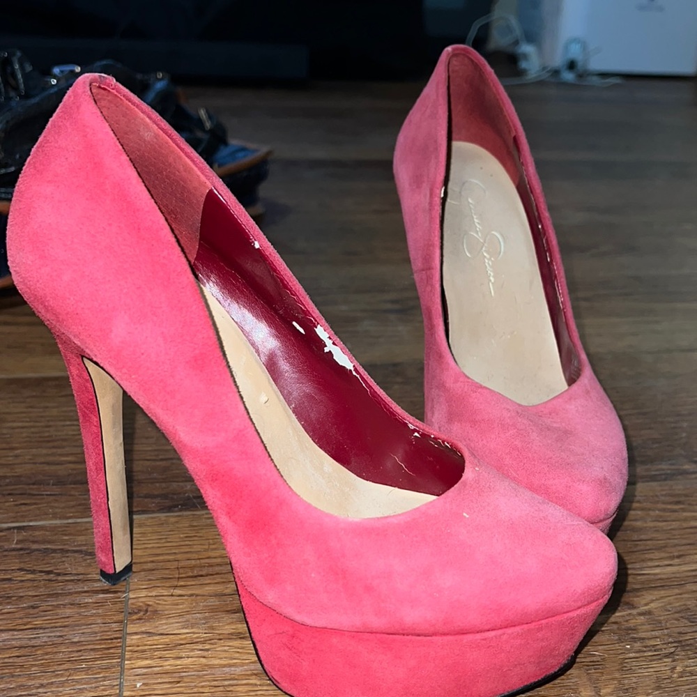 Fuchsia Jessica Simpson Platform Heels